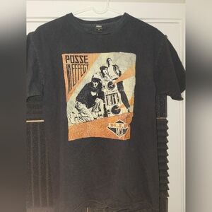 Obey Black and Orange Graphic Tee